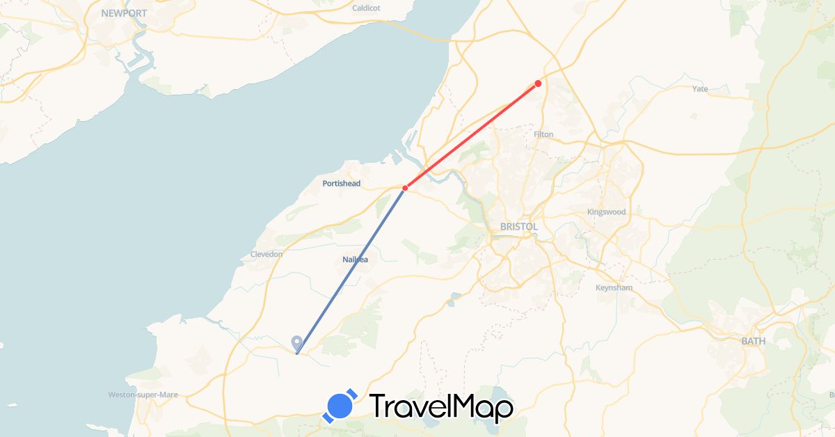 TravelMap itinerary: driving, cycling, hiking in United Kingdom (Europe)